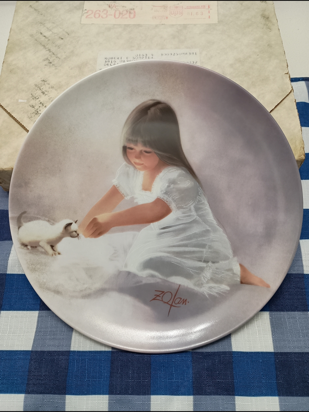 'Tender Beginnings' By Donald Zolan 'Children And Pets' Collection 1985 Vintage